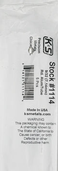 K&S Metal Products 1114 Round Aluminum Tube 9/32 x .014 x 36 5pk