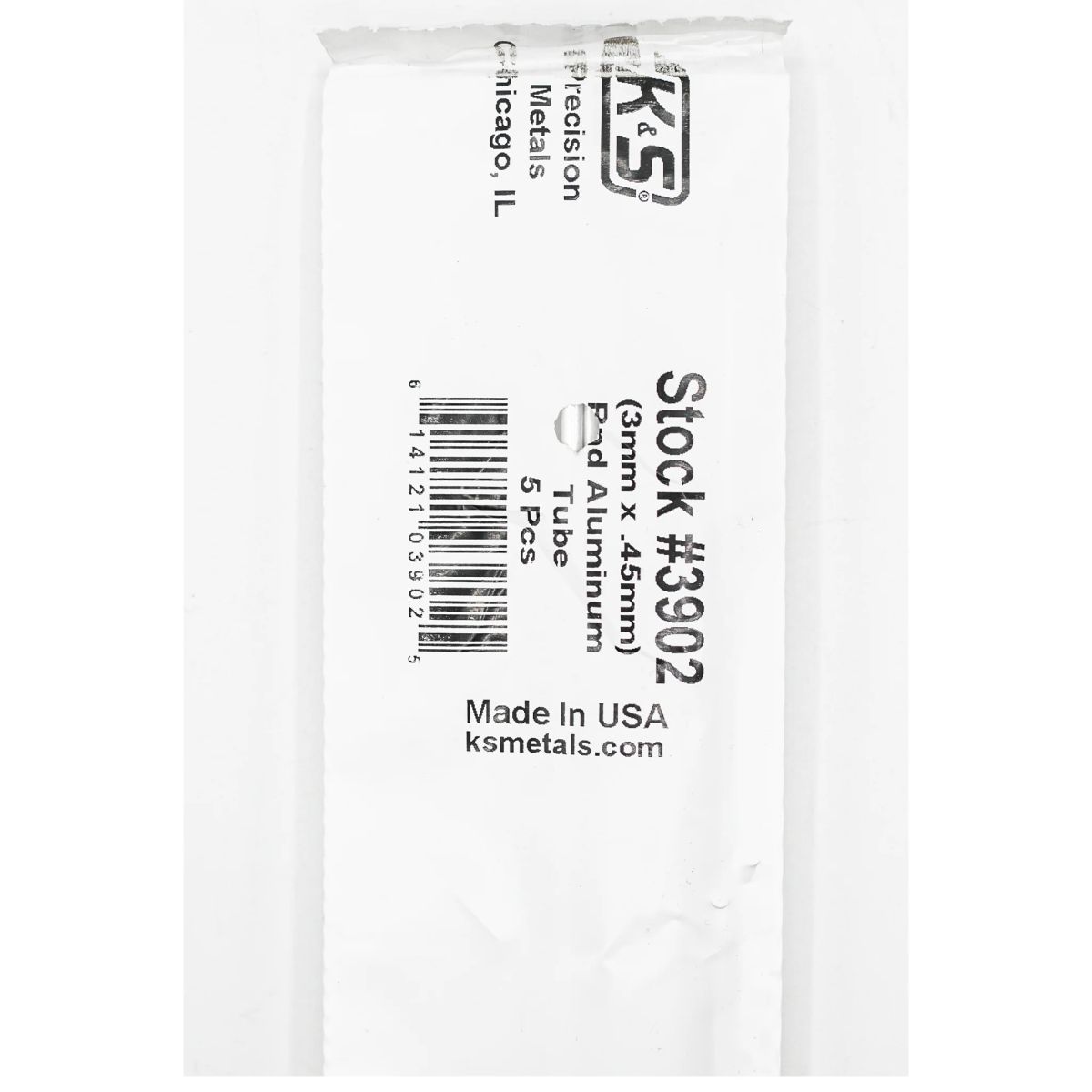 K&S Metal Products 3902 3MM OD X .45MM Wall 5cd