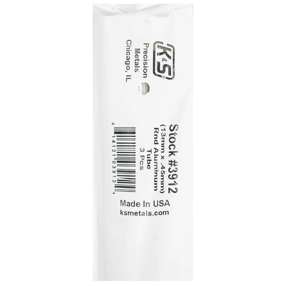 K&S Metal Products 3912 13MM OD X .45MM Wall 3cd