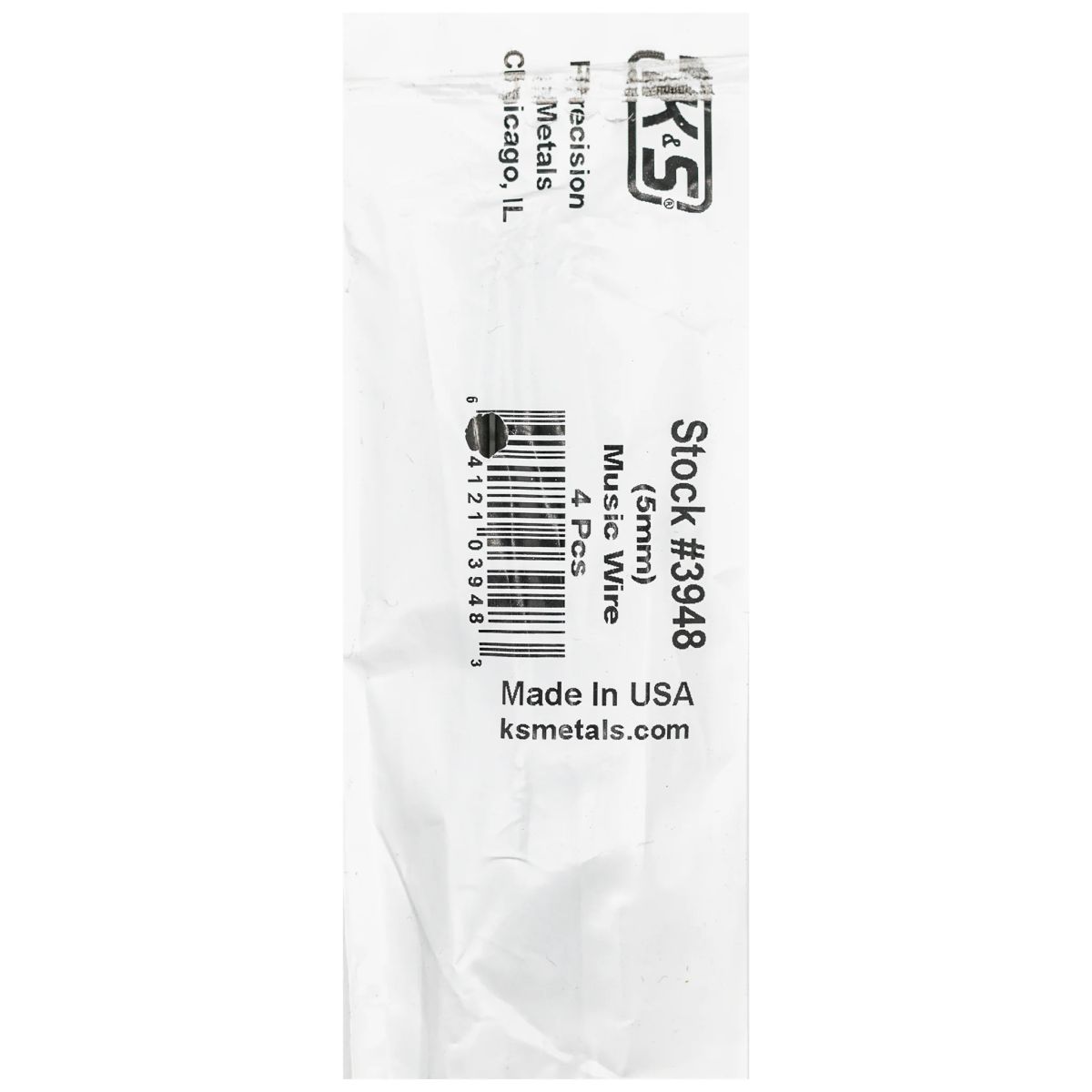 K&S Metal Products 3948 5MM Diameter 4cd