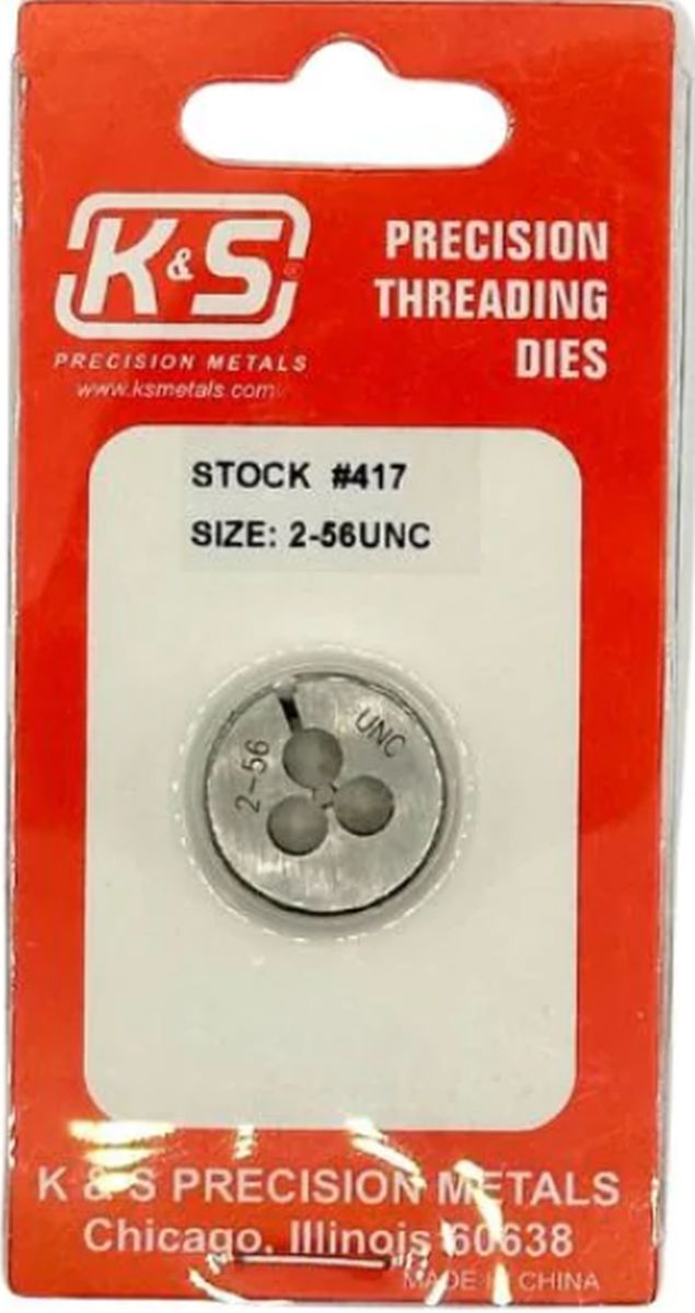 K&S Metal Products 417 2-56 Threading Die 1cd