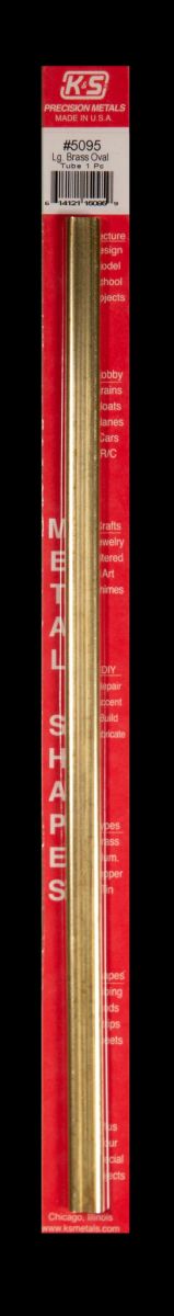 K&S Metal Products 5095 Lg. Brass Oval Tube