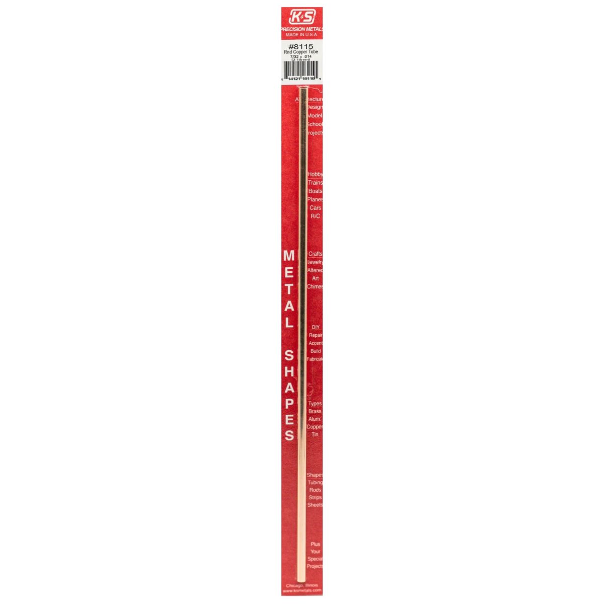 K&S Metal Products 8115 7/32 OD Copper Tube 1cd