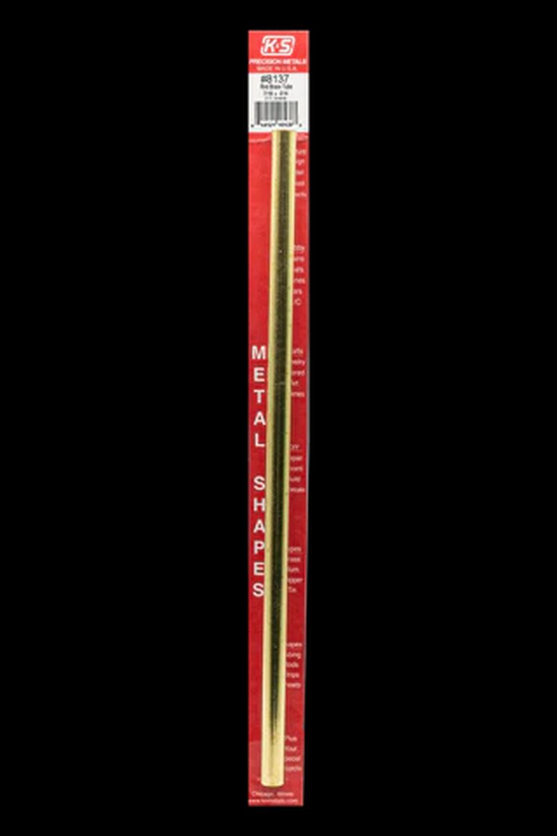 K&S Metal Products 8137 Round Brass Tube 7/16 x .014 x 12 1cd