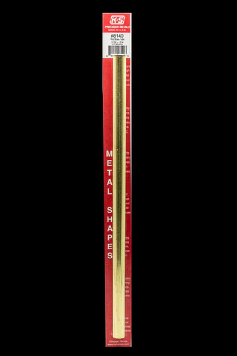 K&S Metal Products 8140 Round Brass Tube 17/32 x .014 x 12 1cd
