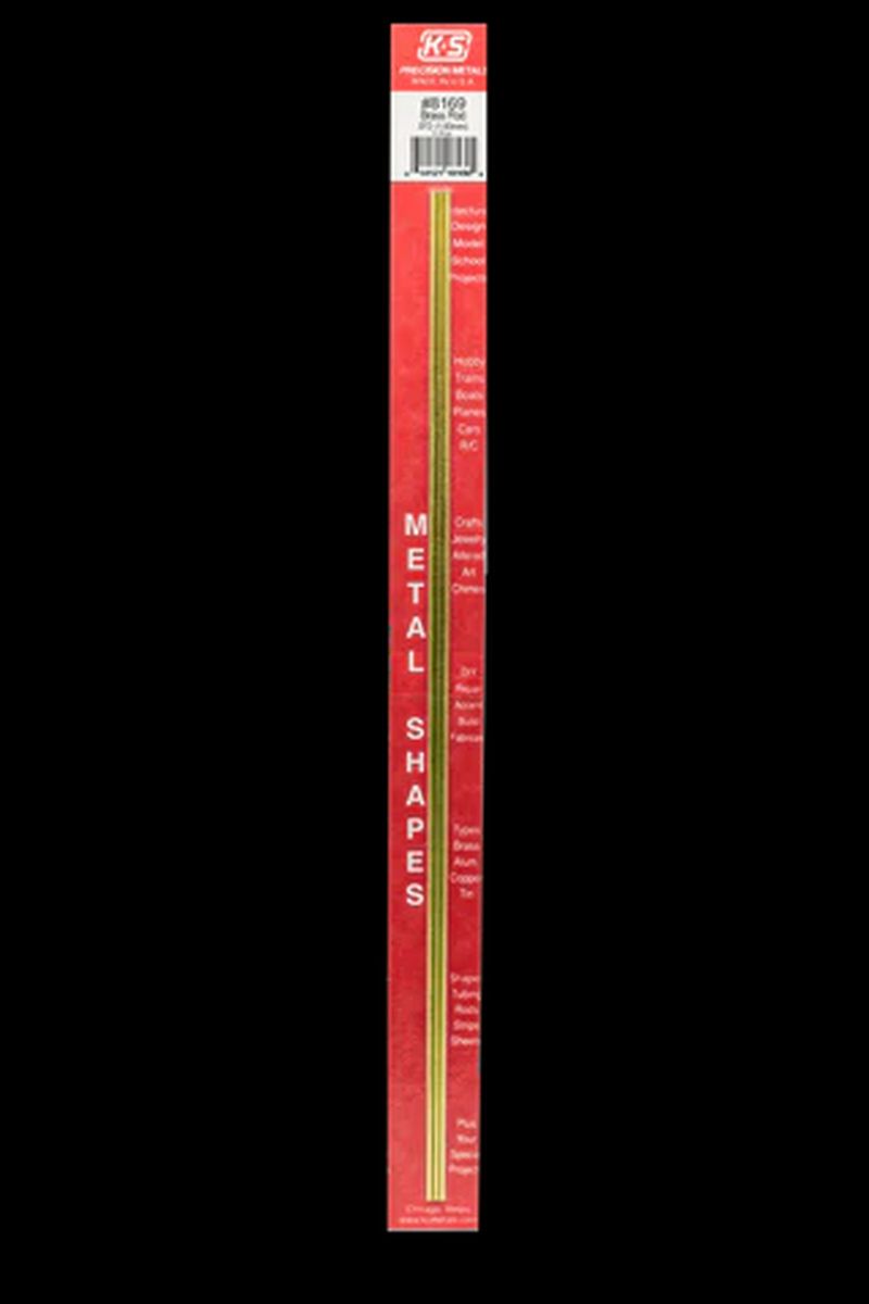 K&S Metal Products 8169 Round Brass Rod .072 x 12 3cd