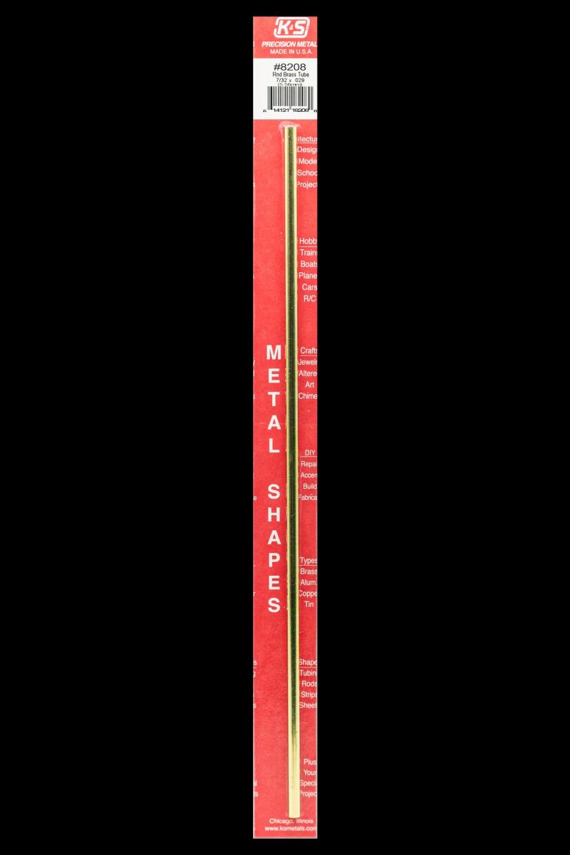K&S Metal Products 8208 7/32 OD Round Brass Tube 1cd