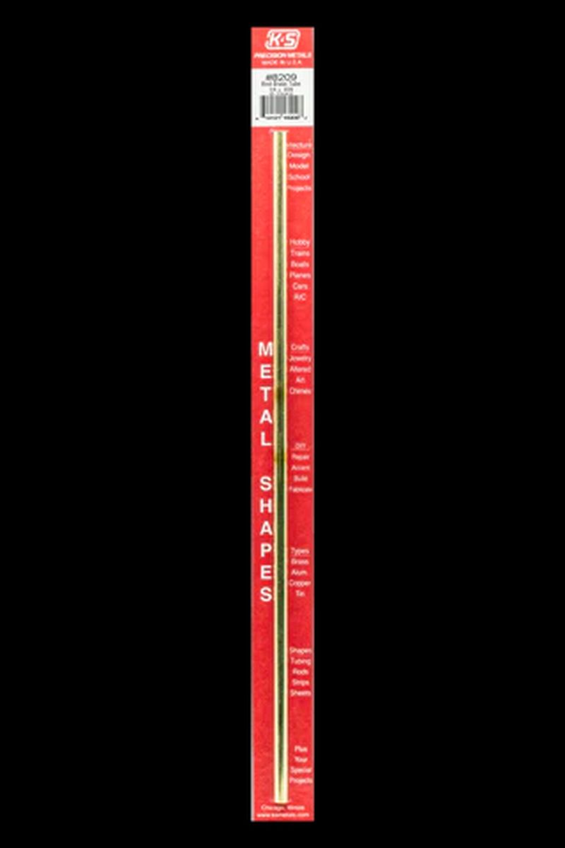 K&S Metal Products 8209 1/4 OD Round Brass Tube 1cd