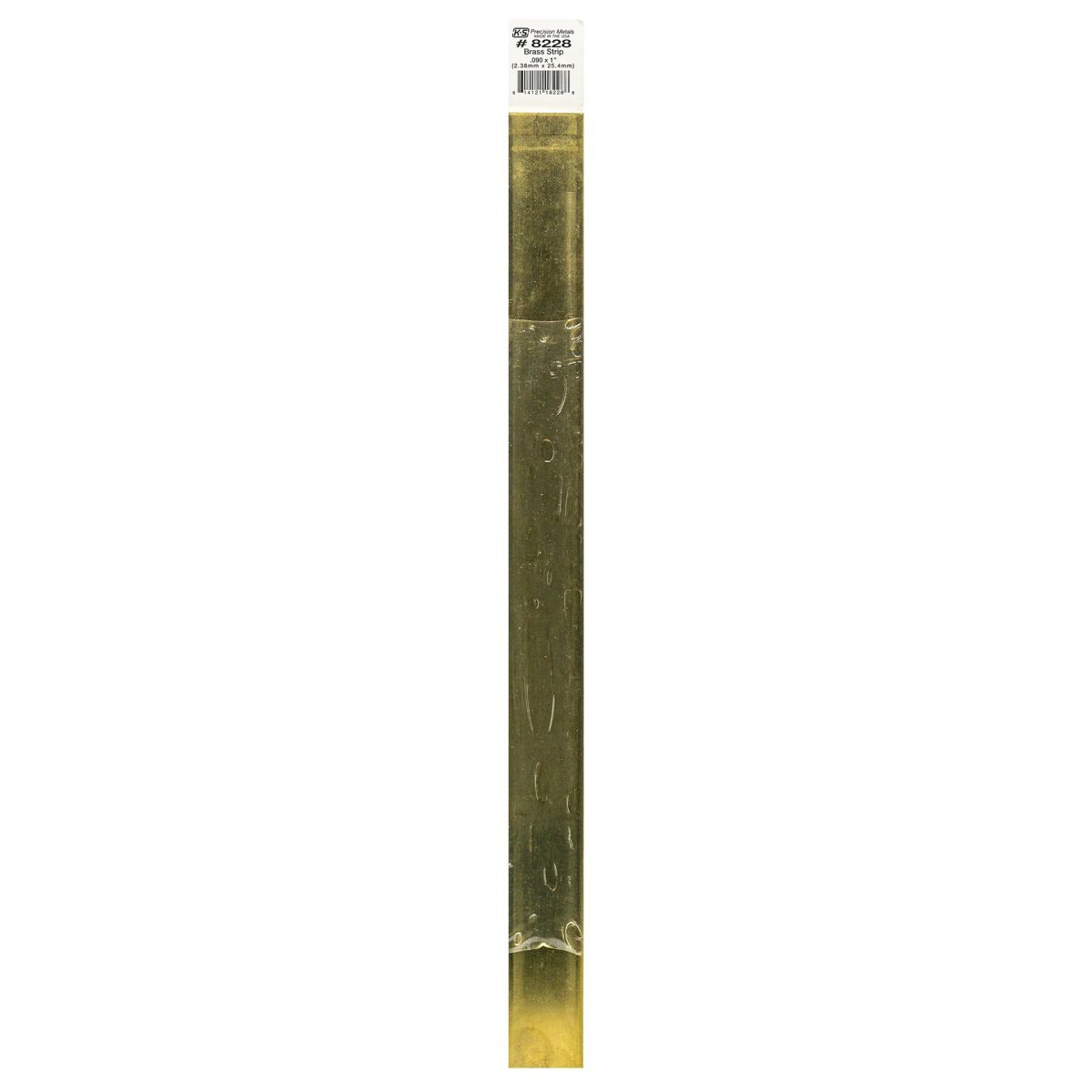K&S Metal Products 8228 .093 Thick X 1 Wide Brass Strip 1cd
