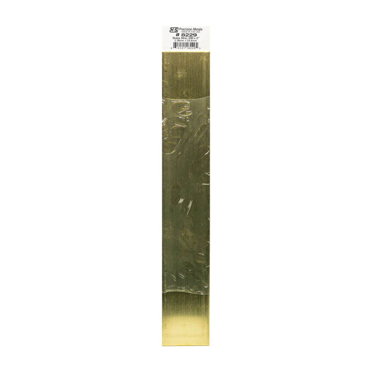 K&S Metal Products 8229 .093 Thick X 2 Wide Brass Strip 1cd