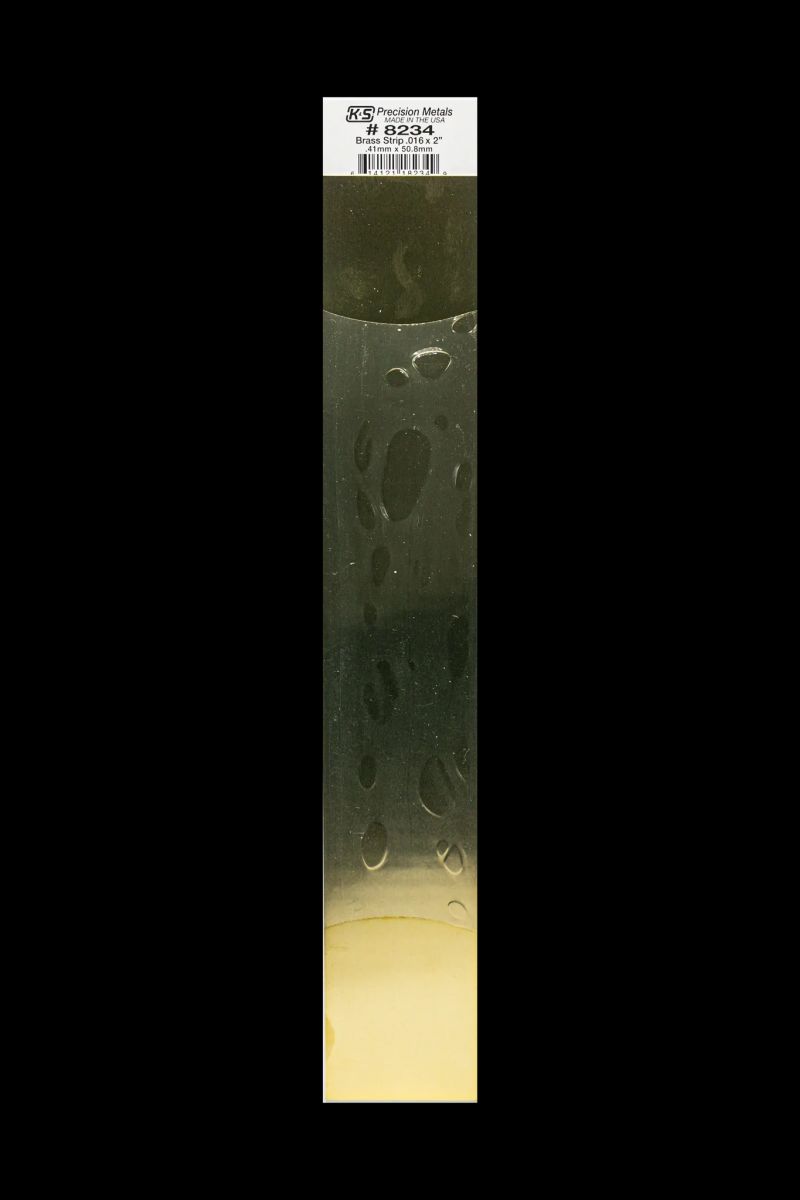 K&S Metal Products 8234 Brass Strip .016 x 2 x 12 1cd