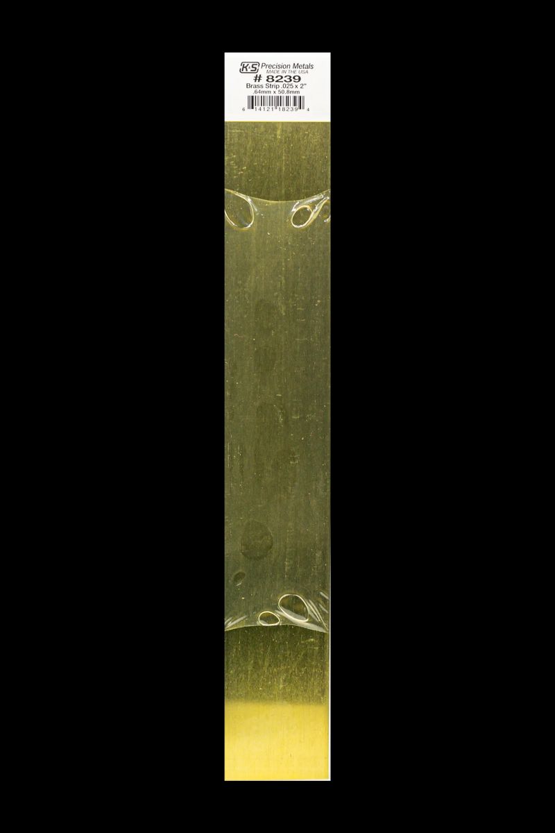 K&S Metal Products 8239 Brass Strip .025 x 2 x 12 1cd