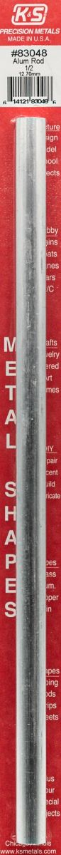 K&S Metal Products 83048 1/2 Alum. Rod