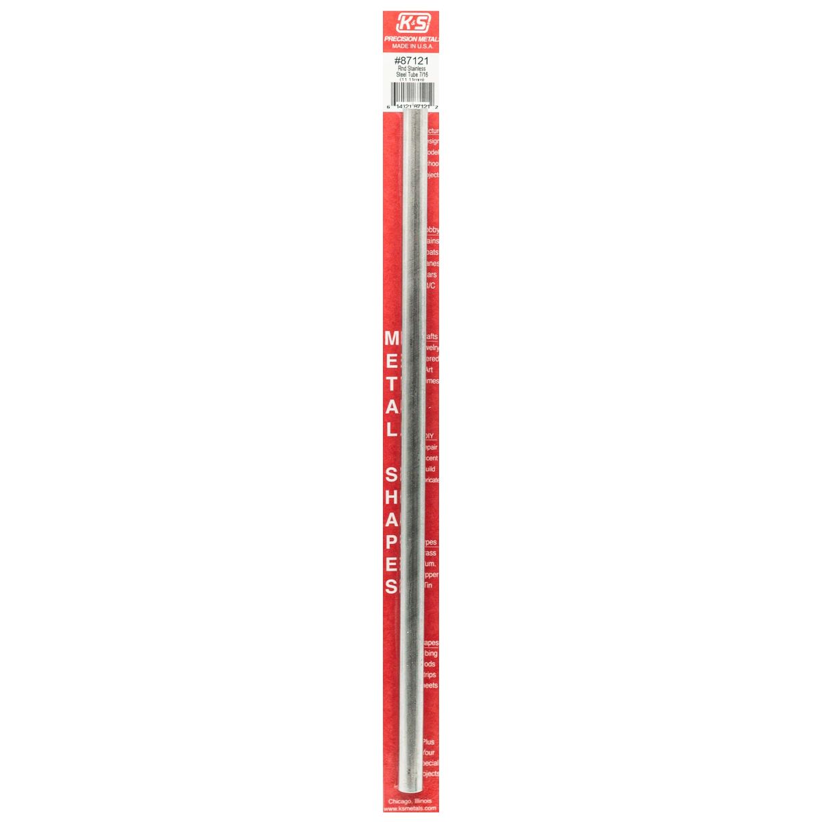 K&S Metal Products 87121 7/16 X .22 Gauge x 12 Round SS Tube 1cd