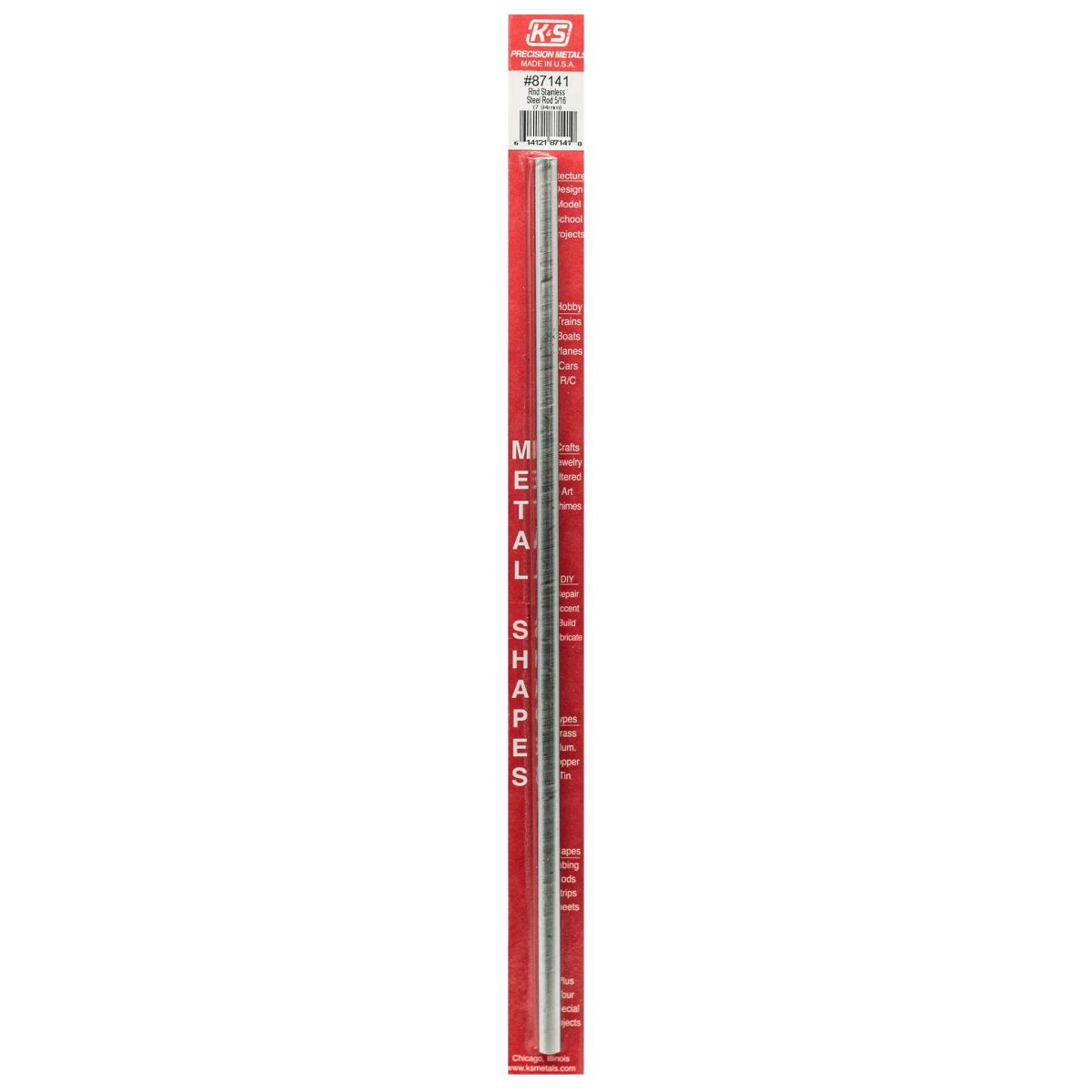 K&S Metal Products 87141 5/16 Round Stainless Steel Rod 1cd