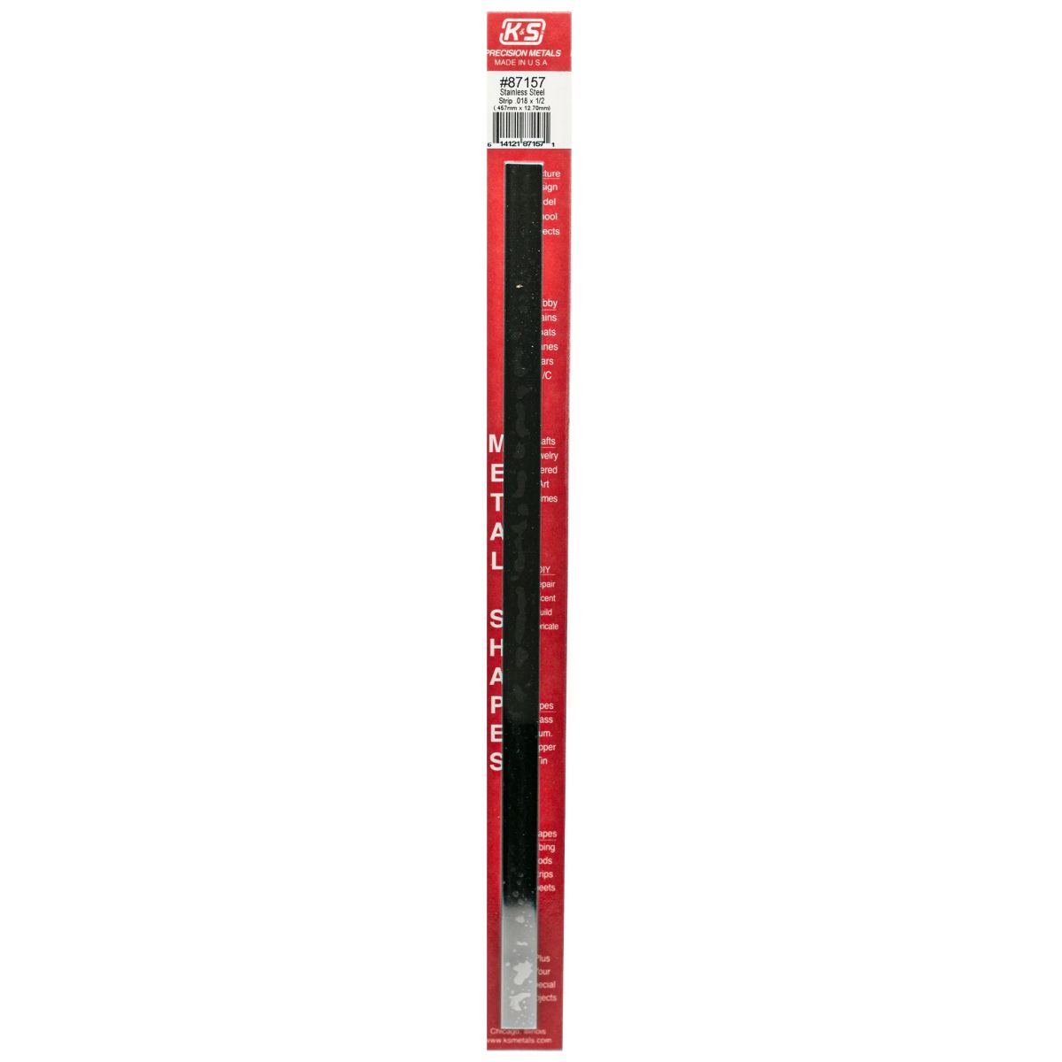 K&S Metal Products 87157 .018 Thick (26 Gauge) X 1/2 Wide Stainless Strip 1cd