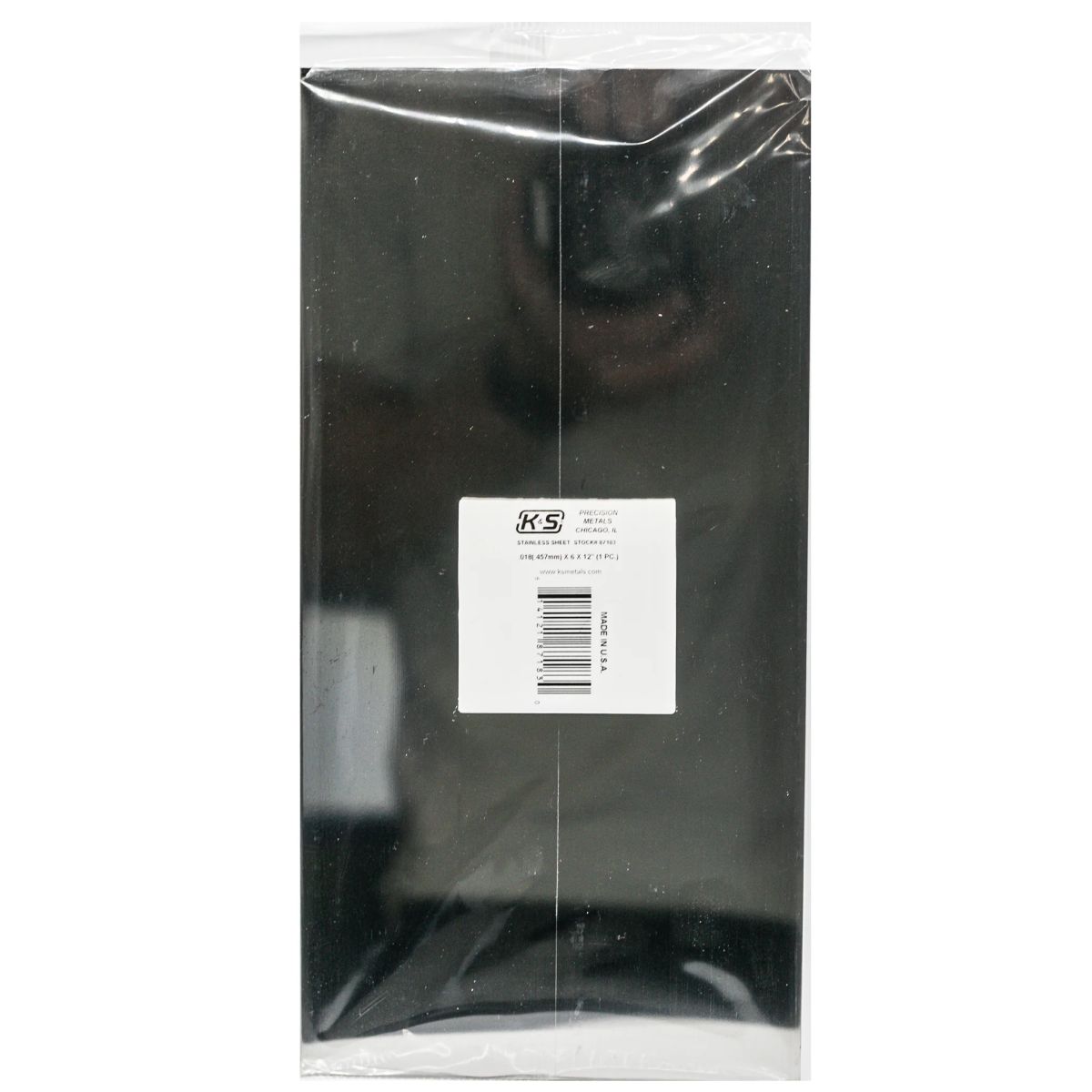 K&S Metal Products 87183 .018 Thick (26 Gauge) X 6 Wide X 12 Stainless Sheet 1cd