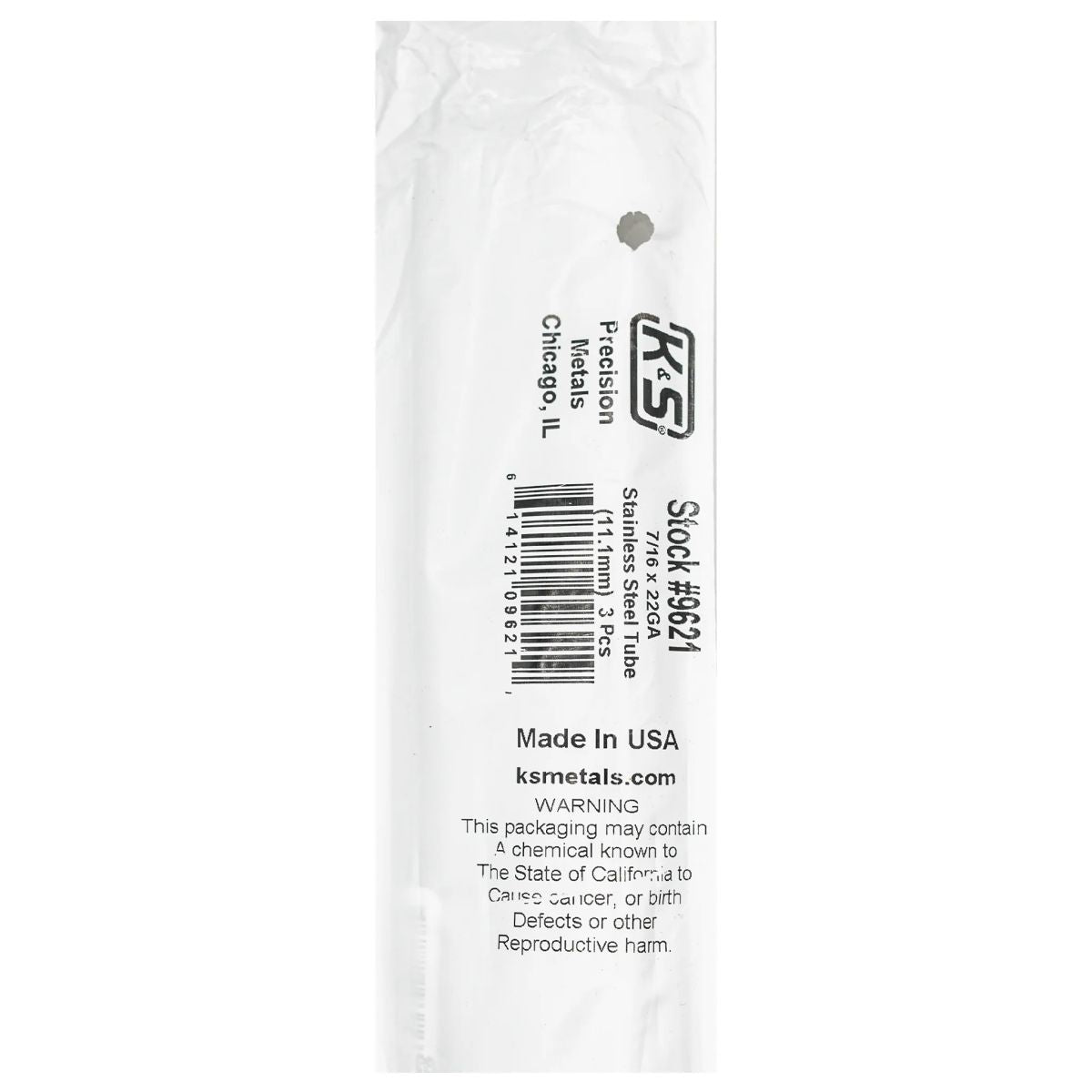 K&S Metal Products 9621 Round SS Tube 7/16 x 22GA 36 3cd