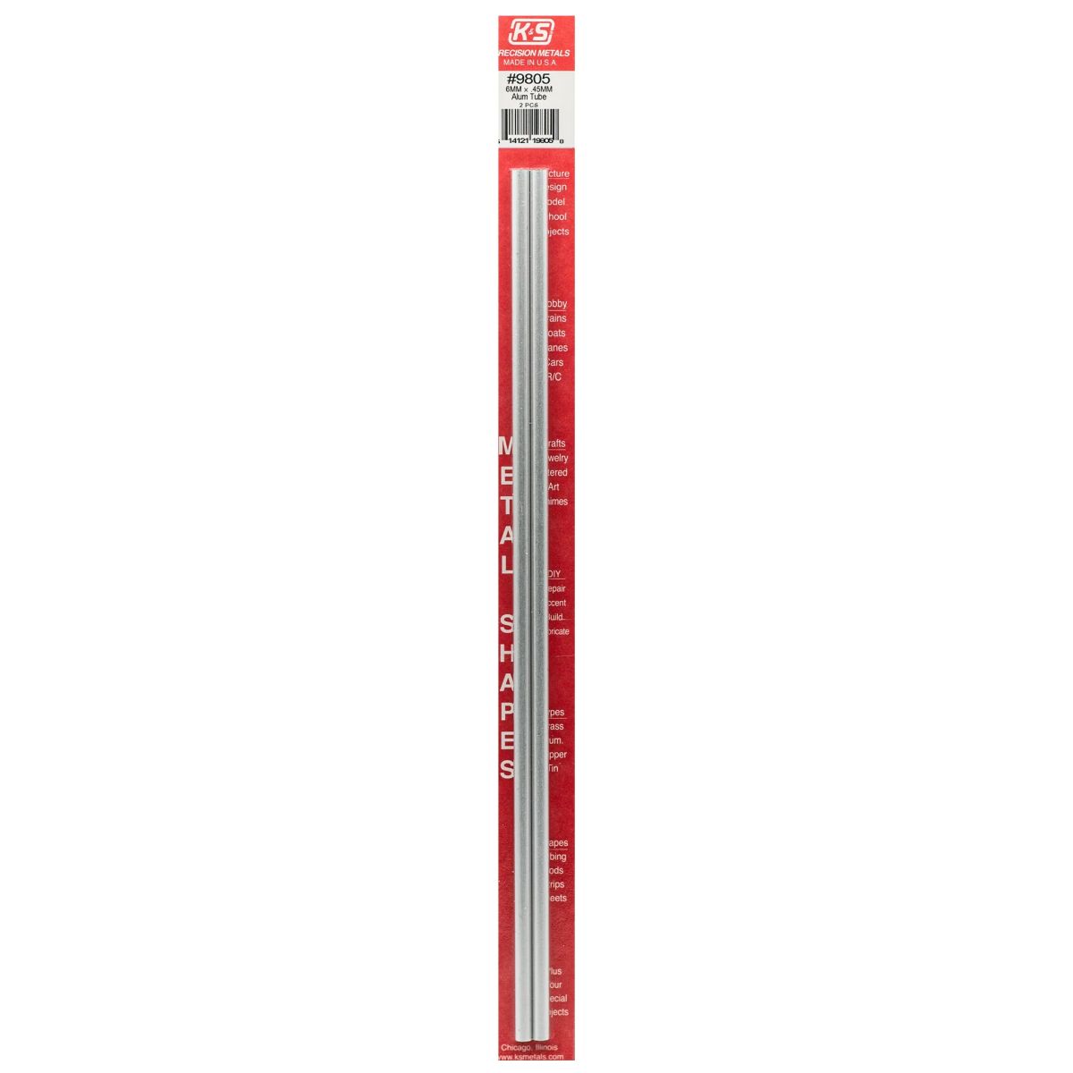 K&S Metal Products 9805 6MM OD X .45MM Wall Round Alum. Tube 2cd