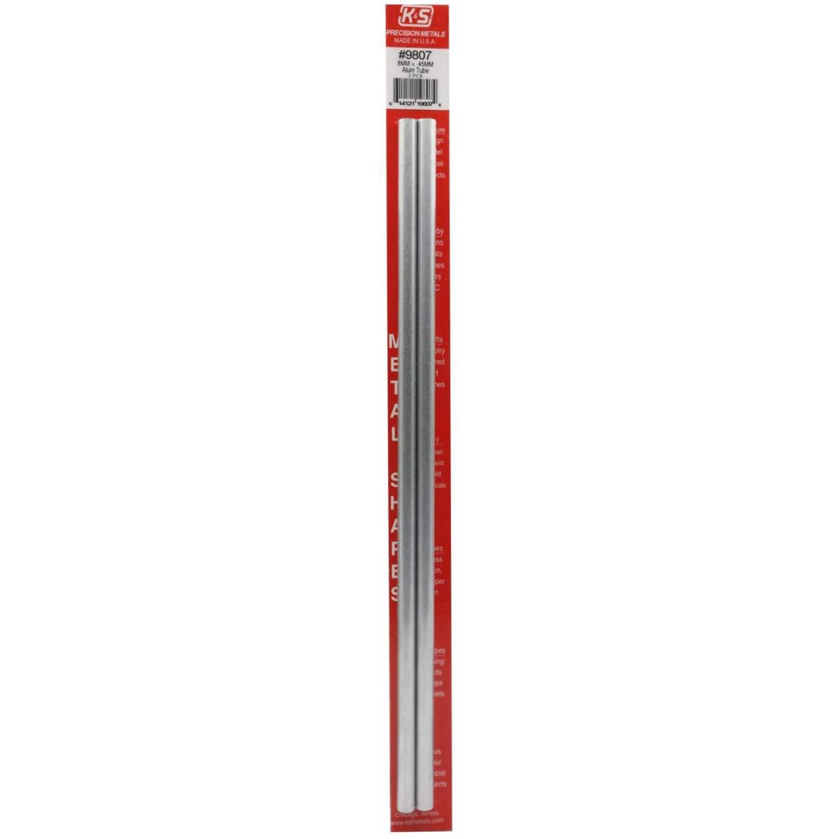 K&S Metal Products 9807 8MM OD X .45MM Wall Round Alum. Tube 2cd