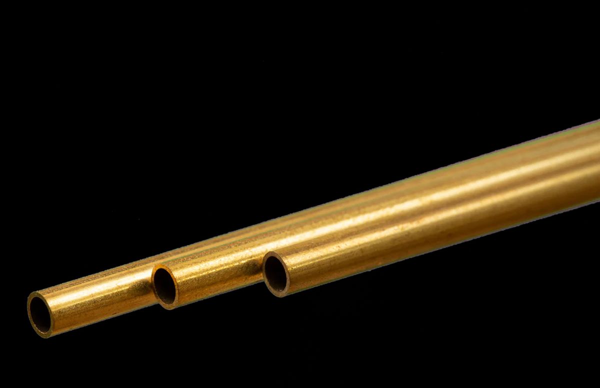 K&S Metal Products 9822 4MM OD X .45MM Wall Round Brass Tube 3cd