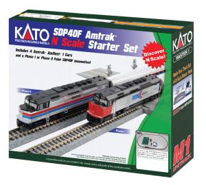 Kato USA Model Train 1060043 N EMD SDP40F Amtrak Starter Set Phase I