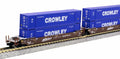Kato USA Model Train 1066182 N MAXI-IV 53 Stack Car 3pk BNSF #254353/Swoosh