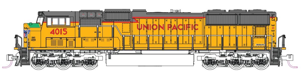 Kato USA Model Train 1764015DCC N SD70M Diesel UP #4015 Excursion Version/DCC