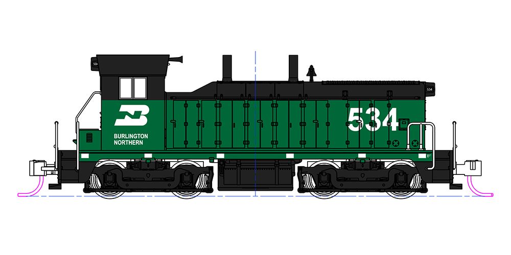 Kato USA Model Train 1764378DCC NW2 Deisel BN #543 w/DCC