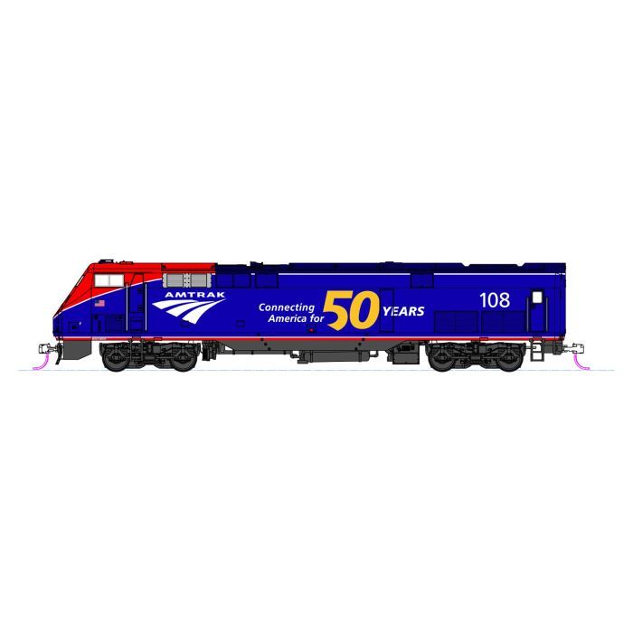 Kato USA Model Train 1766037DCC N P42 Diesel Amtrak PhIV #108/50th Anniversary DCC