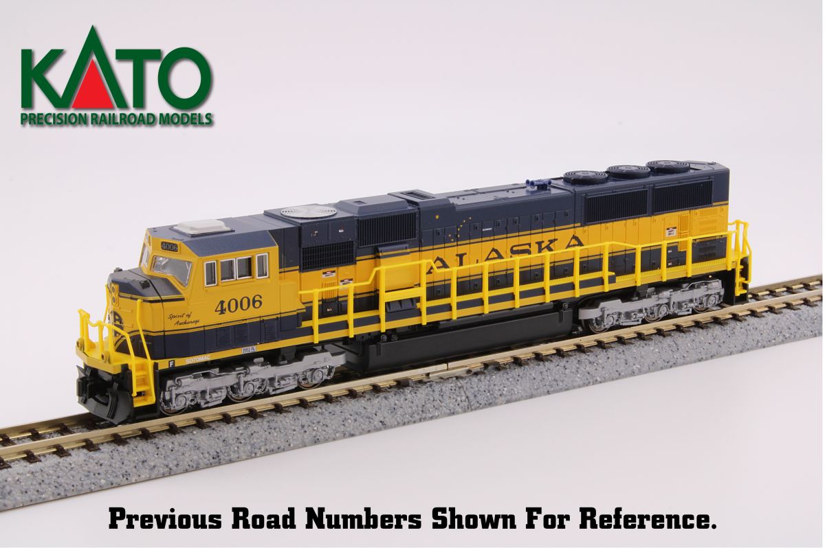 Kato USA Model Train 1766411DCC N SD70MAC Diesel Alaska #4015 Spirit of North Pole w/DCC