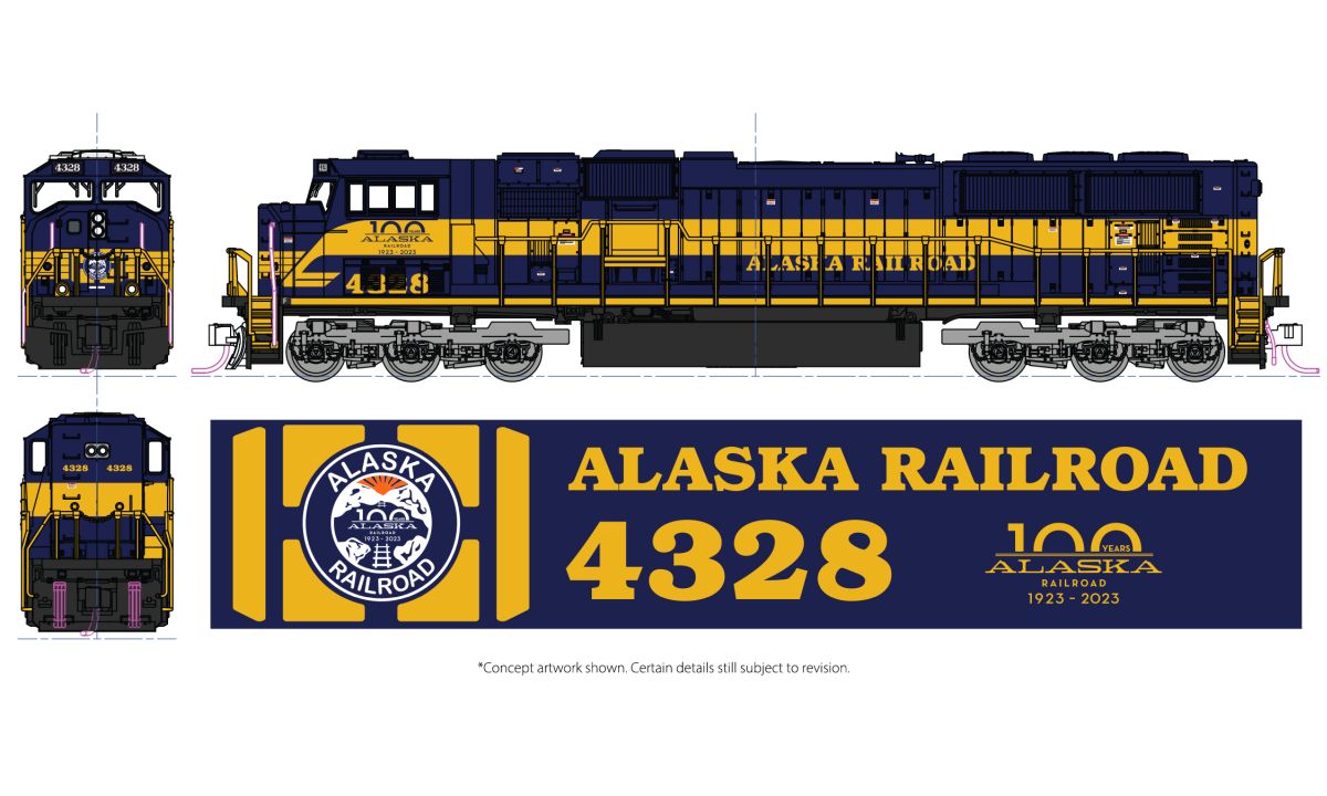 Kato USA Model Train 1766412DCC N SD70MAC Diesel Alaska #4328 100th Anniversary w/DCC