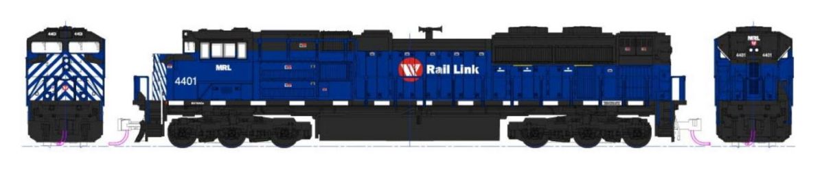 Kato USA Model Train 1768531DCC N SD70ACe Diesel MRL #4401/blu&blk/DCC