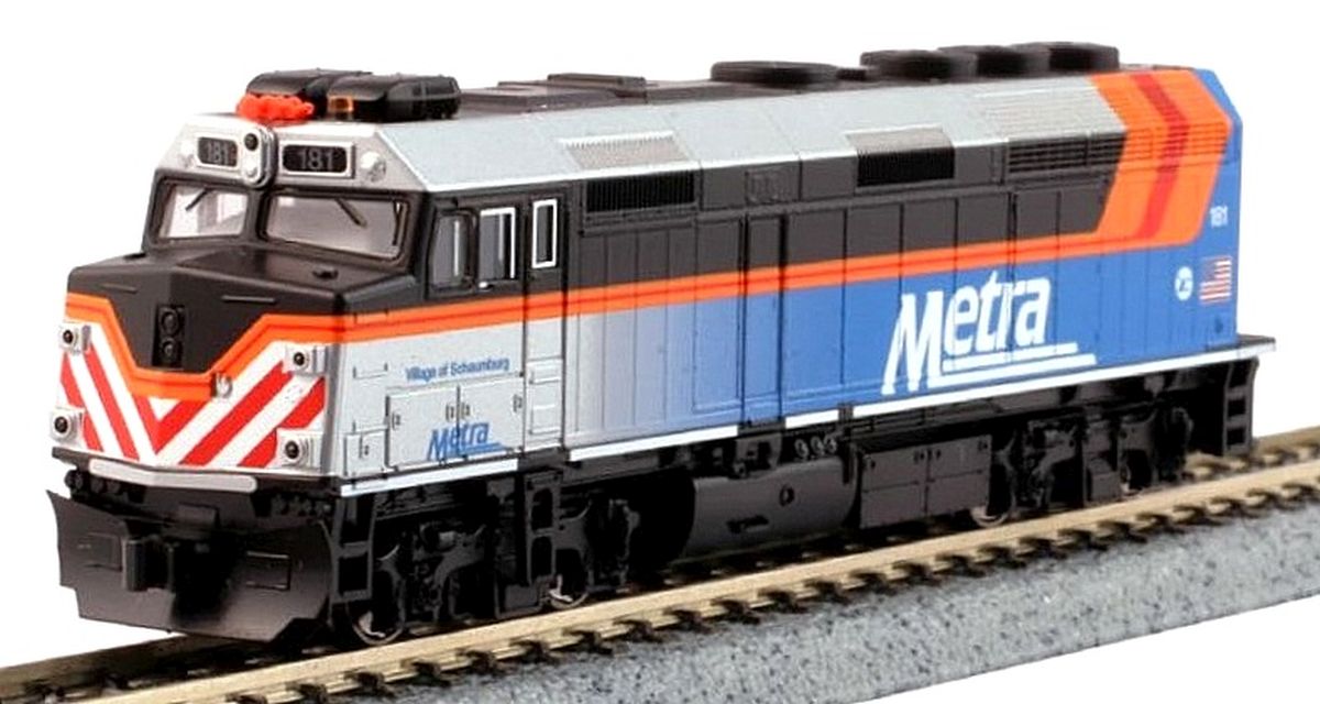 Kato USA Model Train 1769108DCC N F40PH Diesel Chicago Metra #183 Village of Itasca w/DCC