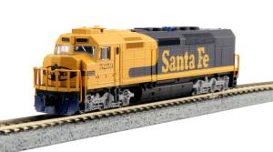 Kato USA Model Train 1769212 N SDP40F Diesel SF #5253/Yellow Bonnet