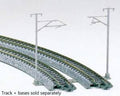 Kato USA Model Train 23059 N Single Track Catenary Poles/16pc