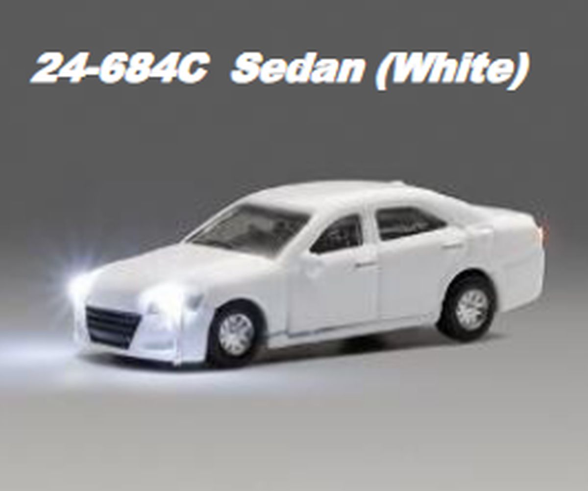 Kato USA Model Train 24684C N Sedan Just Plug White