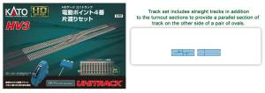 Kato USA Model Train 3113 HO HV-3 Interchange Track Set w/#4 Remote Switches