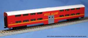 Kato USA Model Train 356034 HO RI Bi-Level 4-Window Pass. Car #155