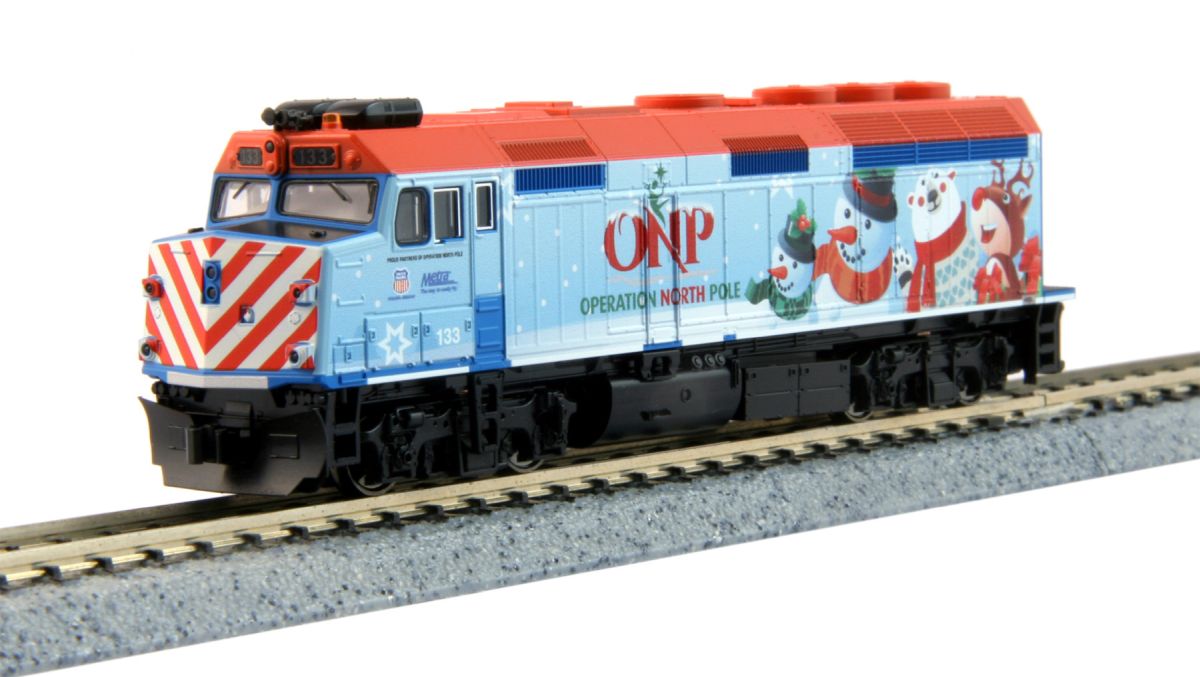 Kato USA Model Train 372016DCC F40PH ONP Christmas Train 2016 w/DCC