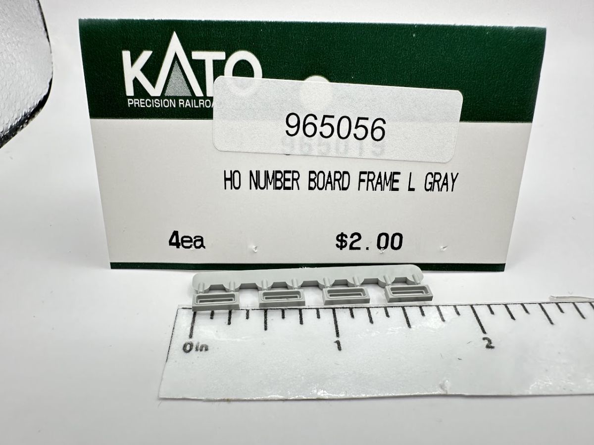 Kato USA Model Train 965056 Number Board Frame Undecorated