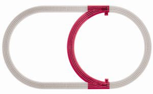 Lionel Train 12028 O RTR FasTrack Inner Passing Loop Pack