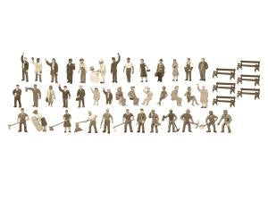 Lionel Train 1967100 HO Unpainted Figure Assortment 48pc
