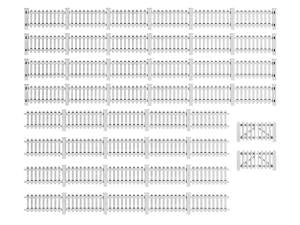 Lionel Train 2057120 HO Picket Fence White