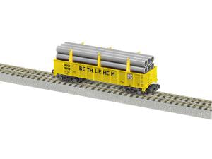 Lionel Train 2119192 AF Gondola w/Pipe Load Bethlehem Steel #9192