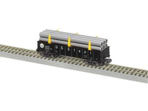 Lionel Train 2119231 AF Gondola w/Pipe Load US Steel #260031