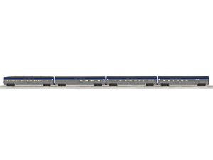 Lionel Train 2219410 AF Streamlined Passenger Car NKP Road 4-Pack (not shown)