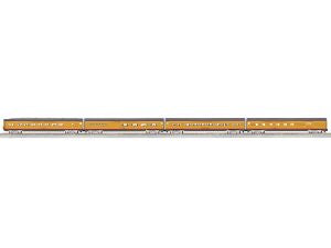 Lionel Train 2219470 AF Streamlined Passenger Car UP 4-Pack (not shown)