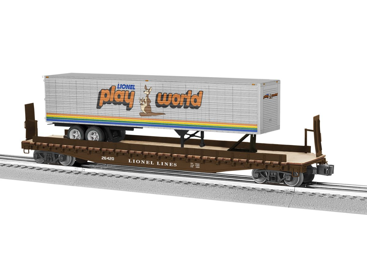 Lionel Train 2326420 O Lionel 50 Flatcar w/Trailer