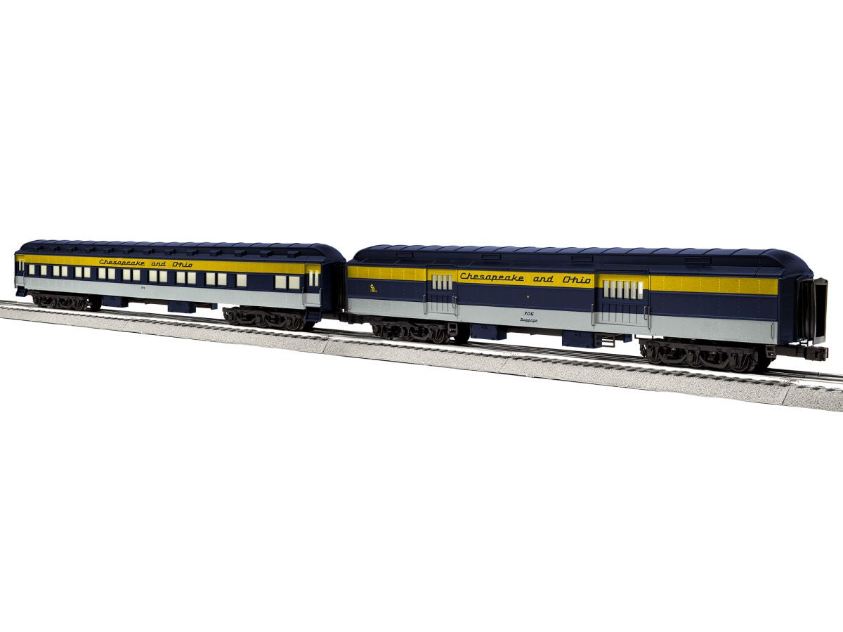 Lionel Train 2327010 O C&O 18 Passenger Car 2 Pack A